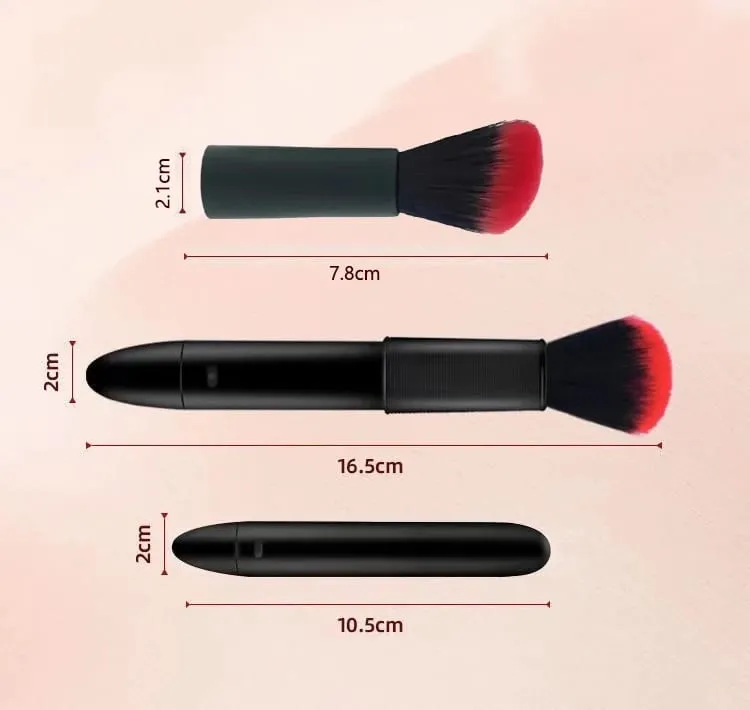Pennello elettrico per cipria in polvere 10 marce Vibrazione Pennello per trucco rapido Blush Strumenti per pennelli per trucco multifunzionali ricaricabili