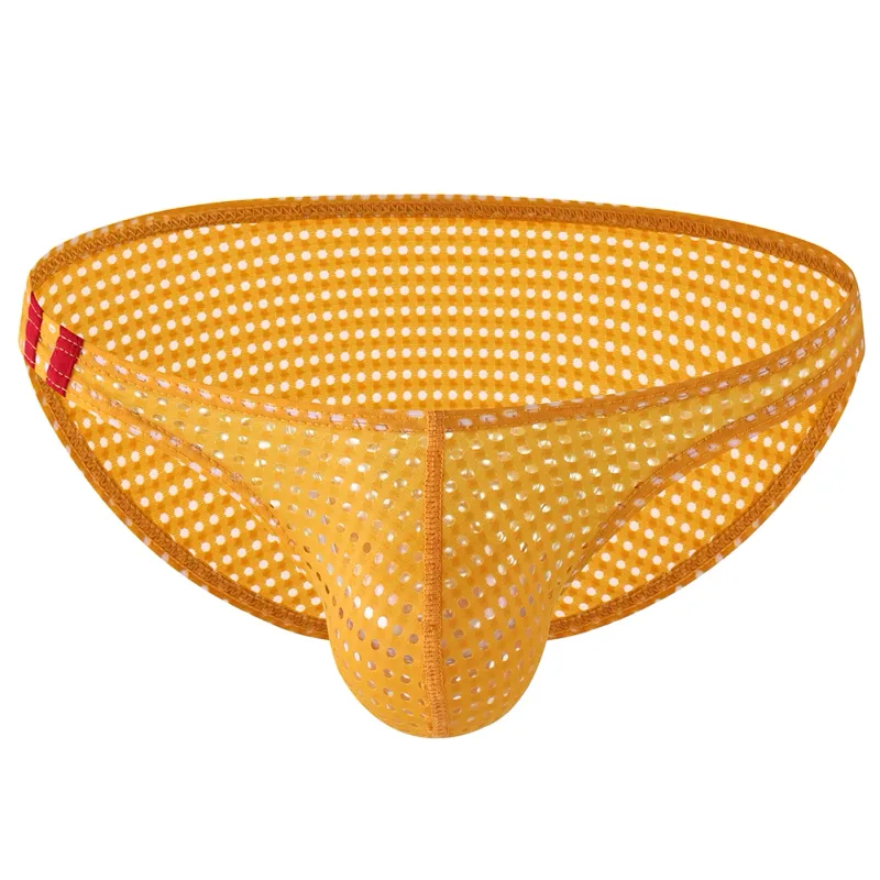 Men Briefs Summer Breathable Holes Underwear U Convex Thin Low Waist Briefs Slip Underpants Calzoncillos — image 34