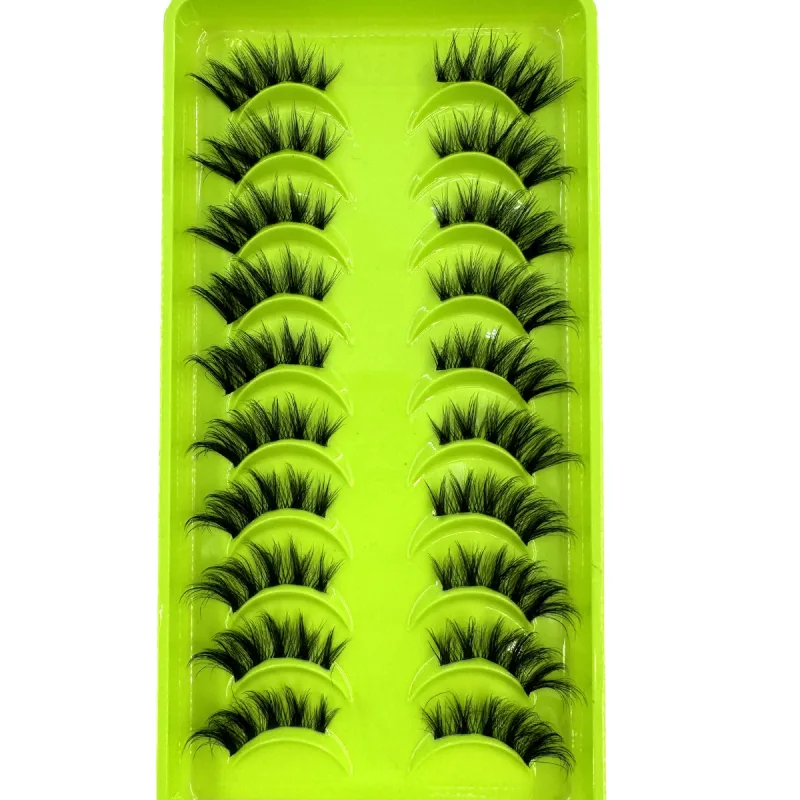 Black Eyelashes 10 Half Lashes Soft Natural Cat Eye Lashes Makeup Tool Extension Fluffy Faux Cils back-to-school season