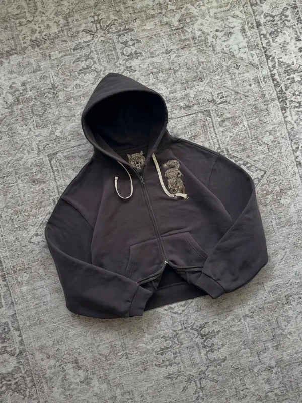 Vintage Bear Print Hoodie Men Retro Green Plaid Patch Pullover Hooded Sweatshirt Casual Streetwear Long Sleeve Women Hoodies Top
