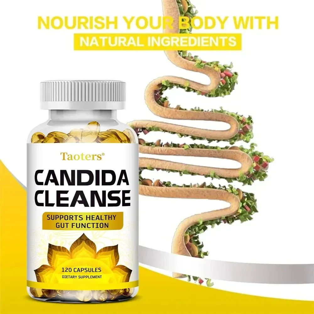 Candida Cleanse - Leverrensning Afgiftning Understøtter tarmsundhed Rensende tyktarmsforøgende energi 120 kapsler — image 3