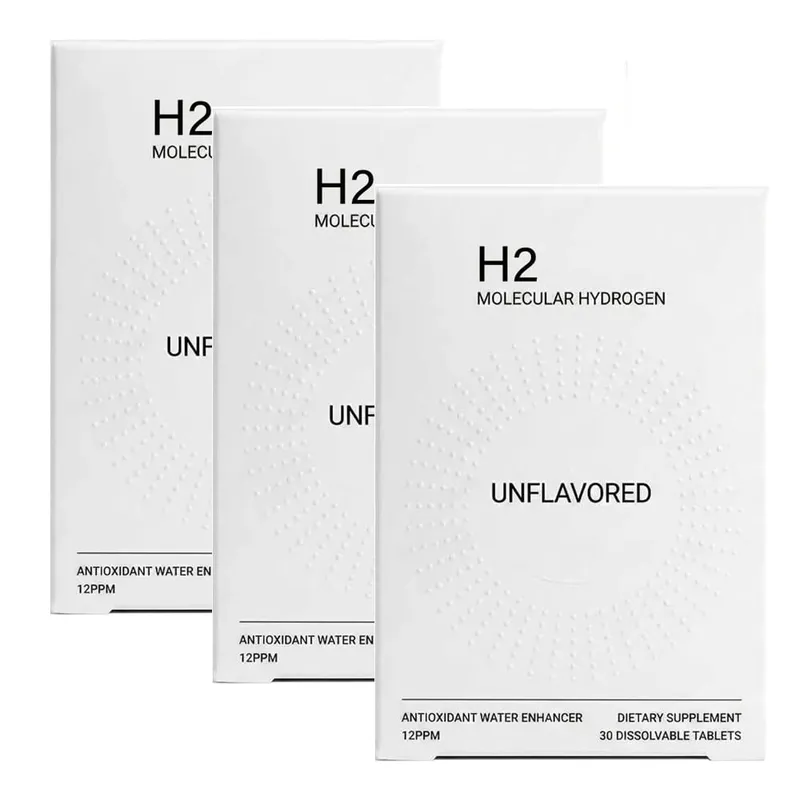 H2 Molecular Hydrogen Water Tablets with Magnesium - Energy Boost - Gluten Free - Antioxidant & Cellular Health Support