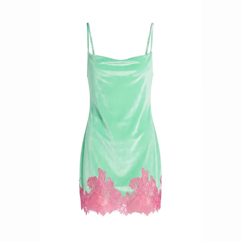 Sexy Women's Pleated Patchwork Mini Dress Halter Hollow Backless Ribbon Blue A-line Dresses 2026 Summer Beach Vacation Vestidos