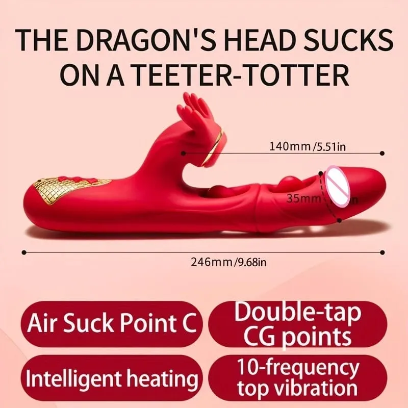 4in1 Thrusting Dildo Vibrator for Women Heating G Spot Clitoris Stimulator Sucking Vaginal Massager Sex Toys Female Masturbator