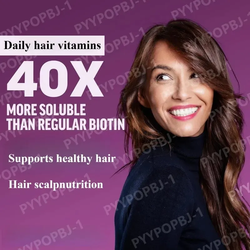 Hair Vitamins Gummies Berry Flavor 60 Count Nutrition Supplement with Biotin & Vitamins C E — Promote Wellness Hair Growth — image 3