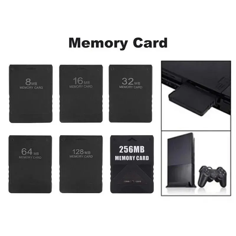 Memory Card 8M/16M/32M/64M/128M/256M for PS 2 Extended Card Save Game Data Stick Module for PS2 Console