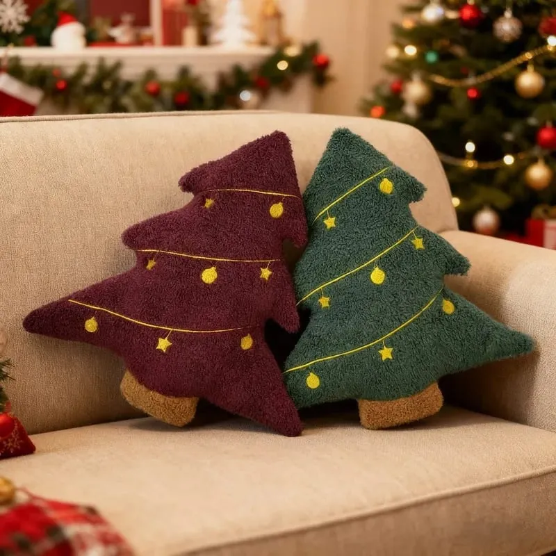 New 40cm Christmas Plush Toys Soft Christmas Tree Pillow Doll Cute Stuffed Xmas Cushion Sofa Room Decoration for Christmas Gifts — image 2