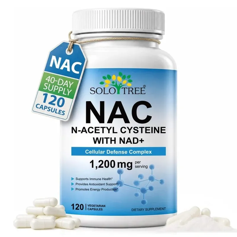 NAC N-Acetyl Cysteine Capsules 1200mg NAD+ For Cellular Immune & Antioxidant Energy Support Formula Adult 120 Count