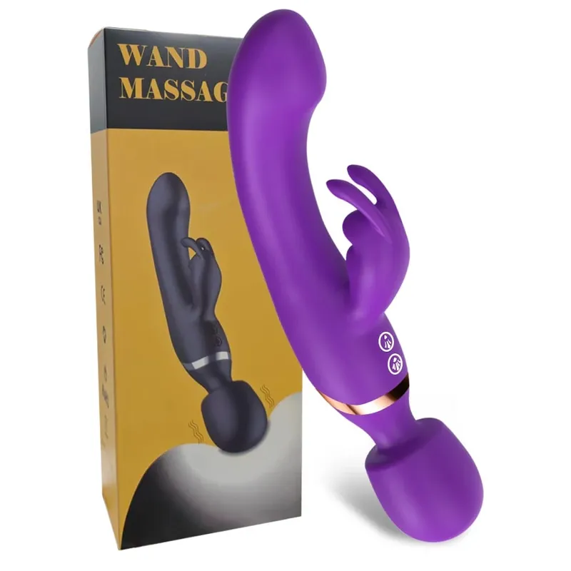 3 IN 1 Rabbit Vibrator AV Sex Machine 10 Vibrating Modes Magic Wand Clit Stimulator G Spot Vagina Massager Sex Toy For Couples