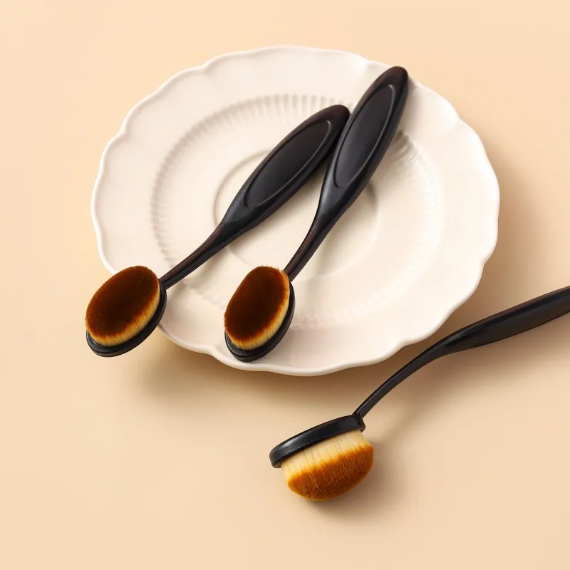 1/3 Stück großer Foundation-Pinsel, Zahnbürstenform, Make-up-Make-up-Werkzeuge für schnelles, gleichmäßiges Auftragen von Cremes und Pudern