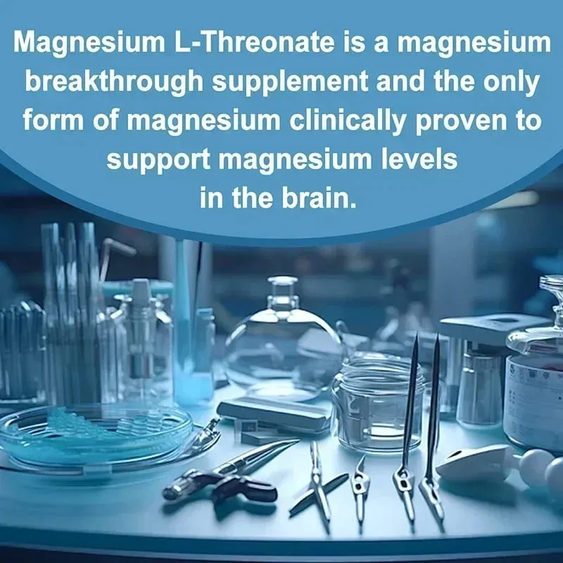 Magnesium L Threonate Supplement - Muscle Strength Bone and Joint Health Focus and Memory Enhancer Supports Nerve FunctionSup