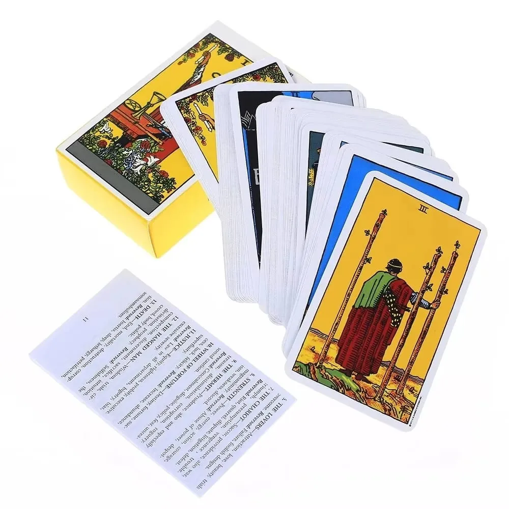 Rider Waite Tarot Card Divination Personal Use Tarot Deck Full English Spanish Version Oracles Deck for Girl Board Playing Game