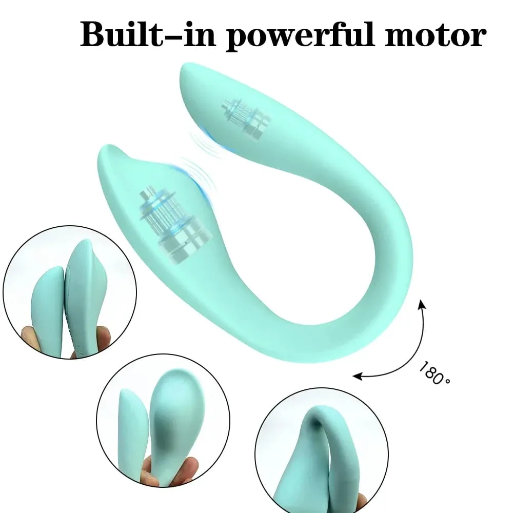 9 Speed U-Shape Wearable Vibrator Wireless Remote Dual Motors Clitoral & G Spot Stimulator Adult Sex Toy for Women