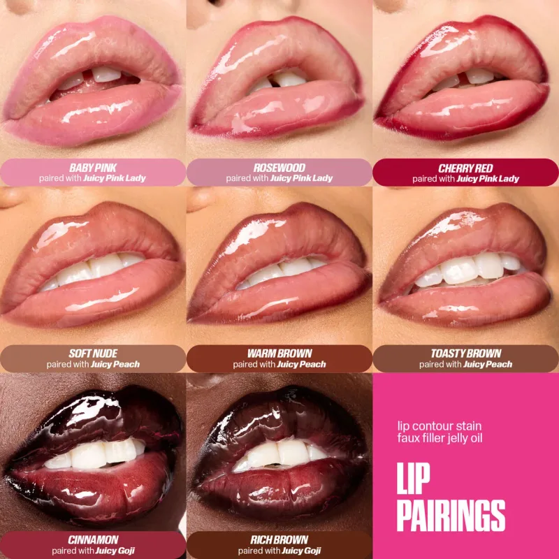 กำมะหยี่สีน้ำตาล Lip Liner ดินสอ Nude Matte Waterproof Non-stick Cup Cherry Red Lip Liner Lip Contour ปากกาลิปสติกแต่งหน้าสำหรับผู้หญิง