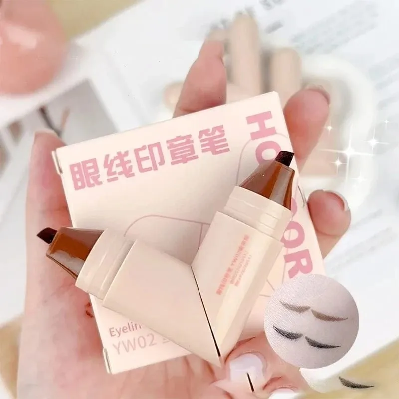 Waterproof Double-Wing Integrated Eyeliner Stamp - Sweat Proof & Long Lasting Easy to Use for Beginners Lazy Makeup Stencil