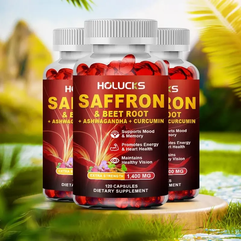 Buy 1 Get 1 Free! Saffron Extract 1400mg Supplement for Hormone Balance Period Comfort & Natural Well-Being Stress Relief