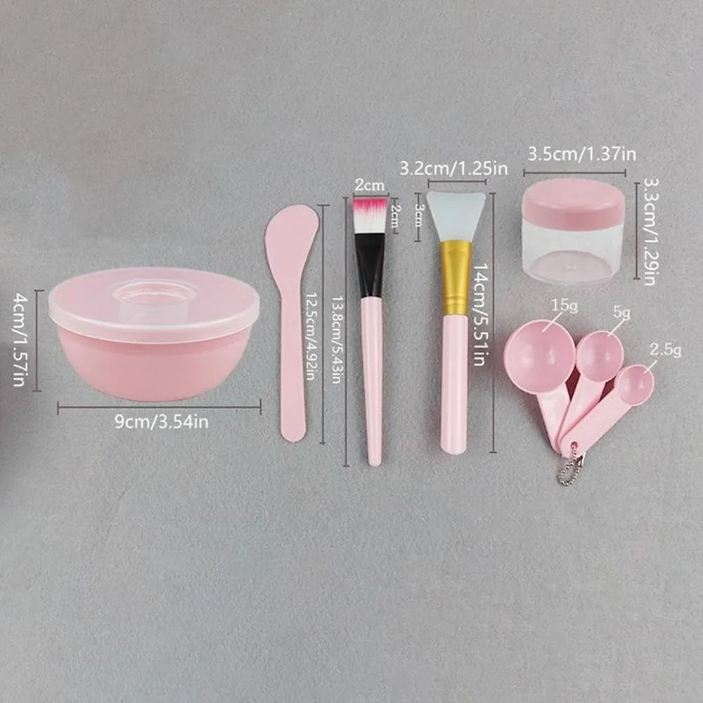 Arcmaszk keverőtál szett DIY arcmaszk keverőeszköz szilikon maszkos tálka sminkecsetek spatula szépség bőrápolás szépség egészség — image 4