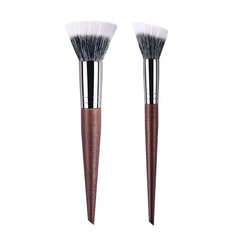 Professional Makeup Brushes Powder contour Setting Multi-Functional Make up Brush Stippling Blush soft Natural wood goat hair