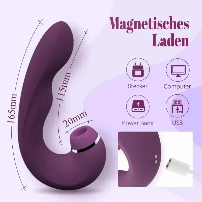 10 Frequency Vibrator Sucking Massager Rechargeable Stimulator Adult Sex Toy for Women Couples