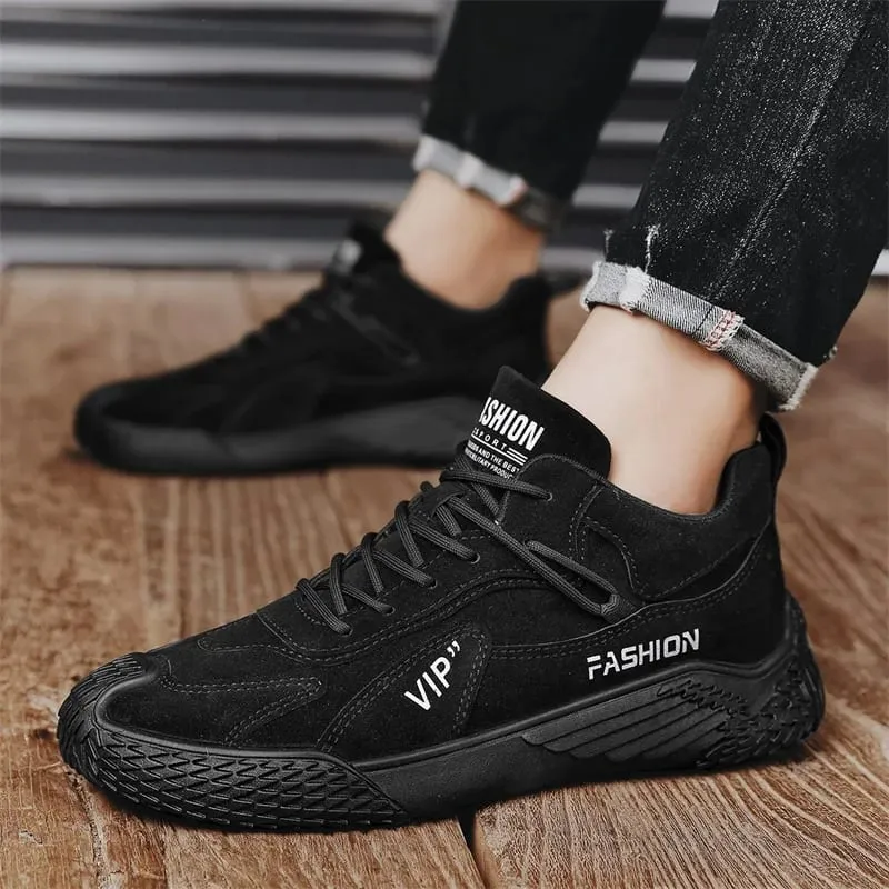Spring New Men's Shoes Comfortable Casual Shoes Lightweight Trendy Versatile Solid Color Trendy Shoes Men's Sports Thick-Soled Sneakers — image 6