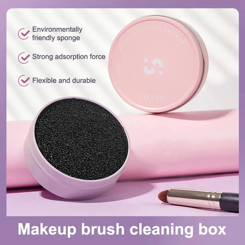 【M】Makeup Brush Cleaning Box Quick Clean Sponge Eyeshadow Brushes Dry Cleaner Cosmetic Wash Clean Powder Tool Makeup Accessories — image 2