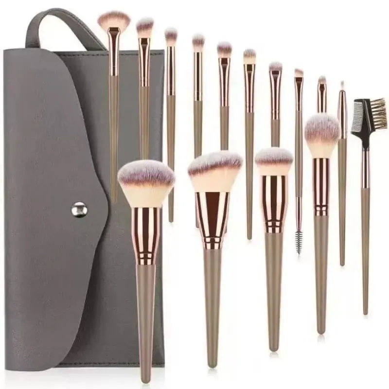 15Pcs Makeup Brushes Set With Bag Eye Shadow Powder Foundation Lip Professional Beauty Tool Make Up Brush