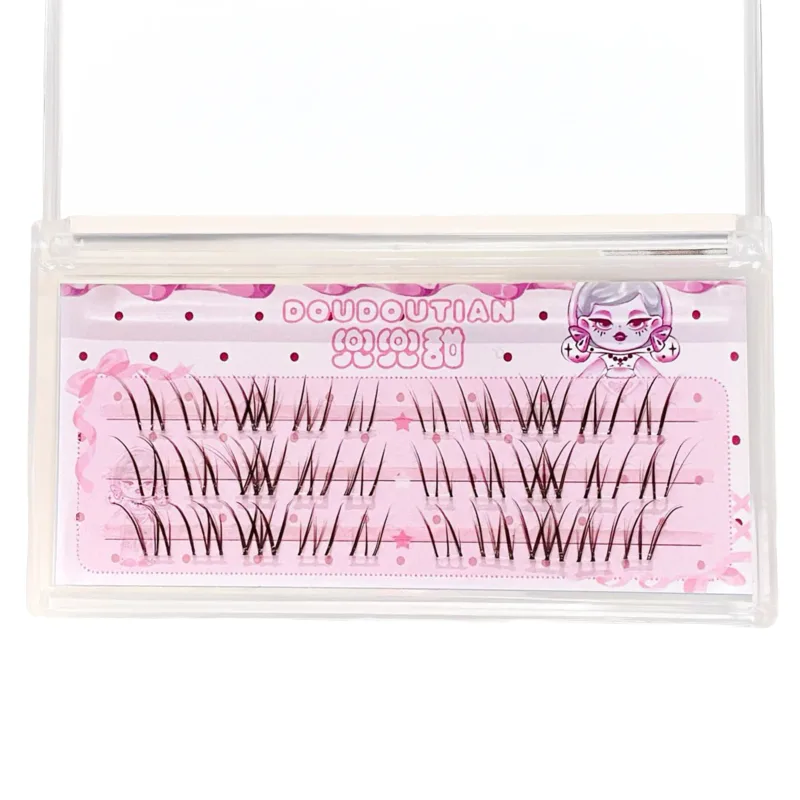 3/10 Rows Sweet Brown False Eyelashes Natural Whispy Fluffy Air Manga Korean Style Fake Eyelash Extensions Perfect Eye Makeup