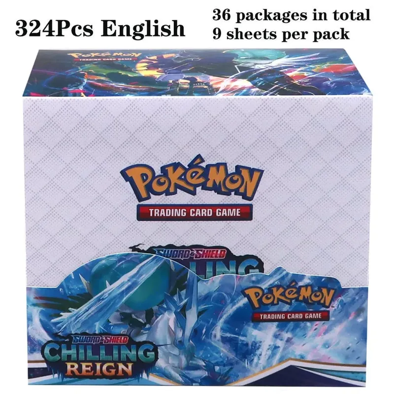 324Pcs Pokemon TCG: Sword & Shield Tempest Bonds Booster Box Trading Card Game Pokemon Card Kids Toys Board Game