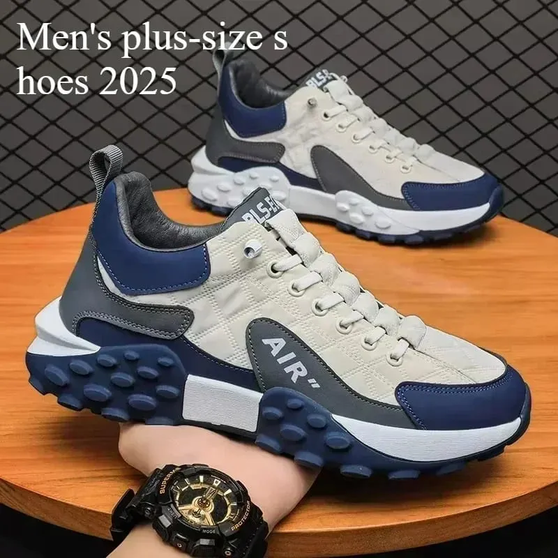 / Stylish Men's Vulcanize Shoes for Leisure and Running in 2025/ Thick-Soled Casual Sneakers/