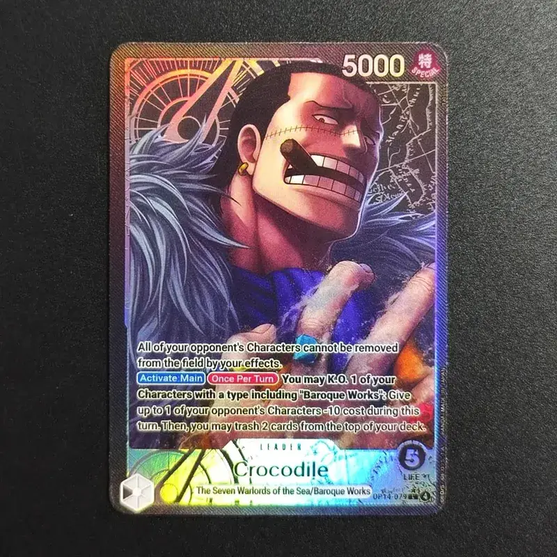 Proxy One Piece Card Mihawk OP14-020 Hancock Crocodile Jinbe Law Doflamingo The Azure Sea's Seven English TCG Anime Card