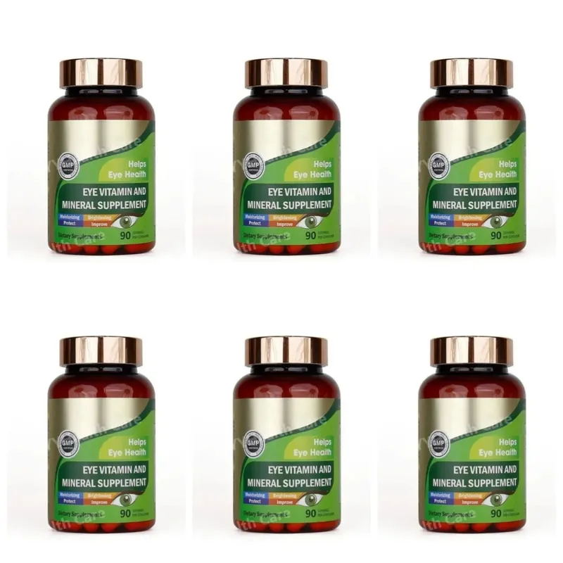 Lutein-Augenvitamine-Kapseln mit Zeaxanthin-Zink. Tägliche Nahrungsergänzung für die Augen. Unterstützung der Augengesundheit für Erwachsene. Flasche mit 90 Stück