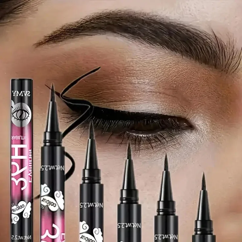3pcs/5pcs Waterproof Black Eyeliner Pencils-Smudge-Proof Long-Lasting &Beginner-Friendly Eye Makeup