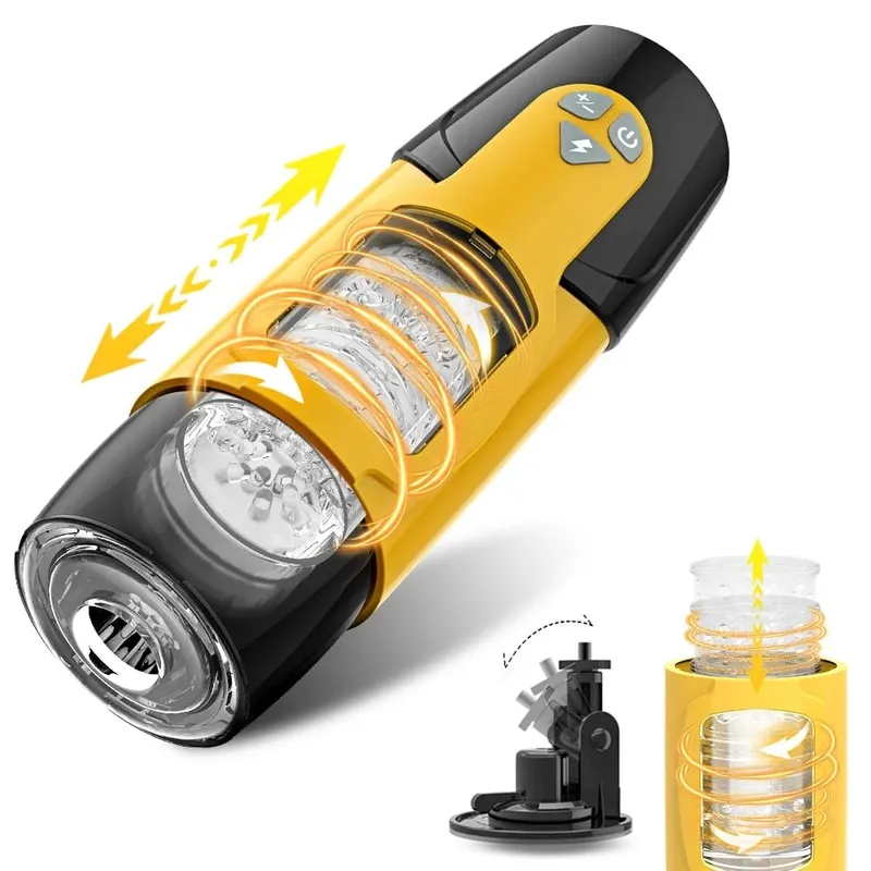 Telescopic Rotation Automatic Male Masturbator Cup Blowjob Sex Machine Thrusting Sex Toys for Men Pocket Pussy Vacuum Penis Pump — image 13