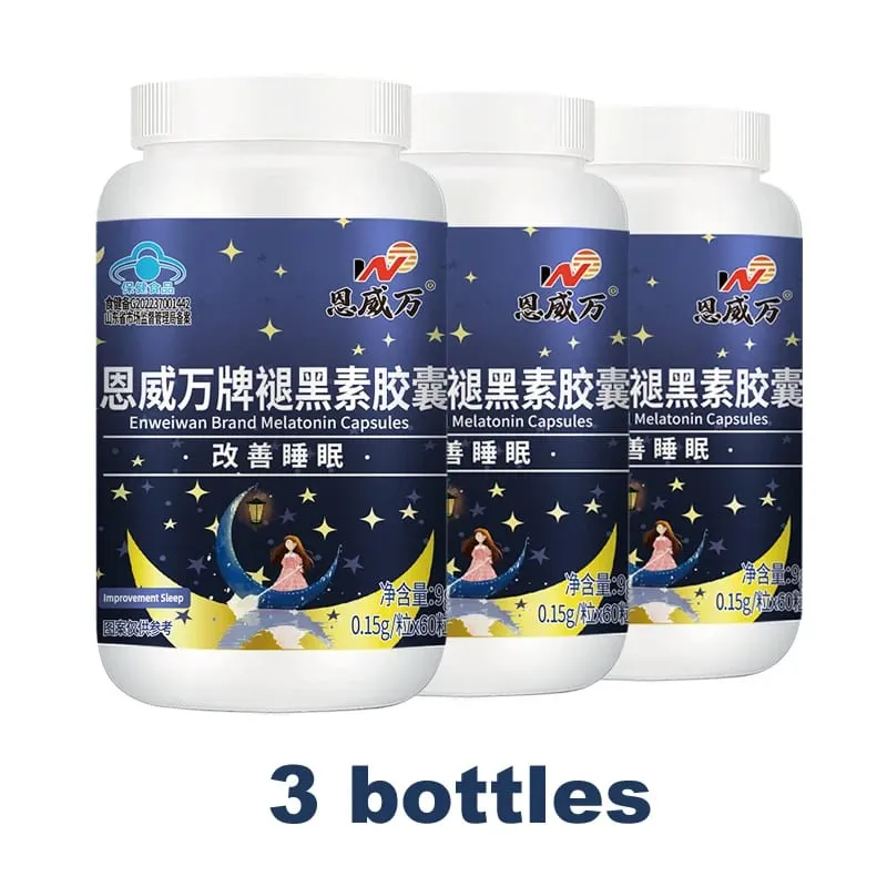 Melatonin Capsules Deep Sleep & Brain Cognition Extra Strength Liposomal Melatonin with Vitamin B6 double effect quality sleep