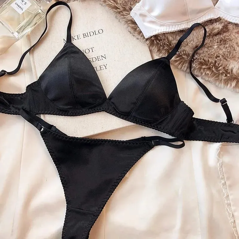 Kvinder Sexet Lingeri Hot Undertøj Trekantet Skål BH Sæt Lille Bryst Top Support BH Komfortabel Push Up BH Åndbar Sømløs — image 9