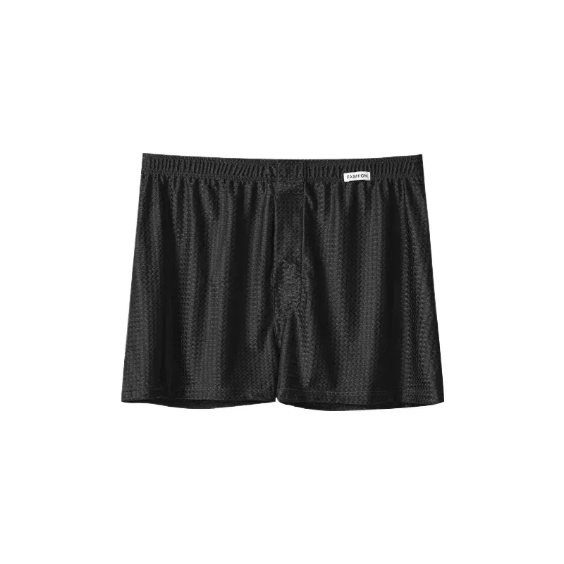 2 paket erkek Buz Ipek Boksörler Orta Katlı Gevşek Fit Yaz Serin Trendy Parlak İç Giyim Pijama Erkek Külot