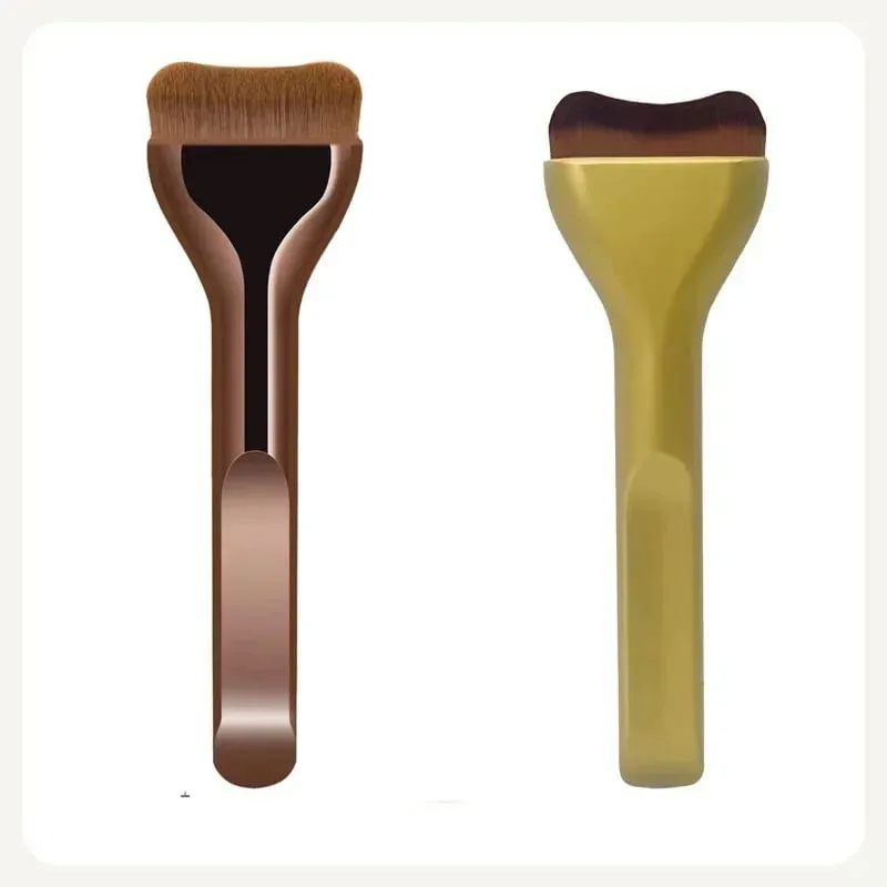 New 2Pcs Professional Foundation Makeup Brushes Soft Dense Hair for Blending Liquid Cream Flawless Powder Makeup Beauty Tools