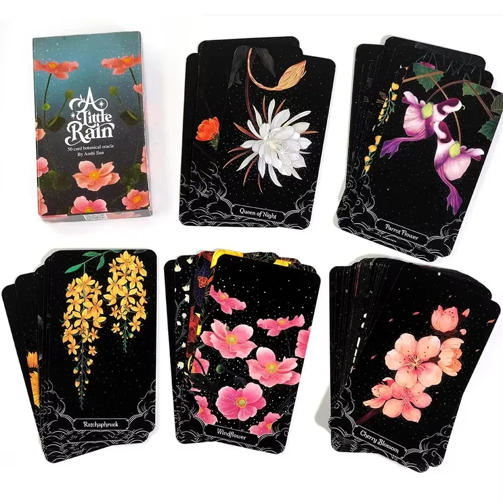 A Little Rain Botanical Oracle card Leisure Party Table Game High Quality Fortune-telling Prophecy Tarot Deck — image 3
