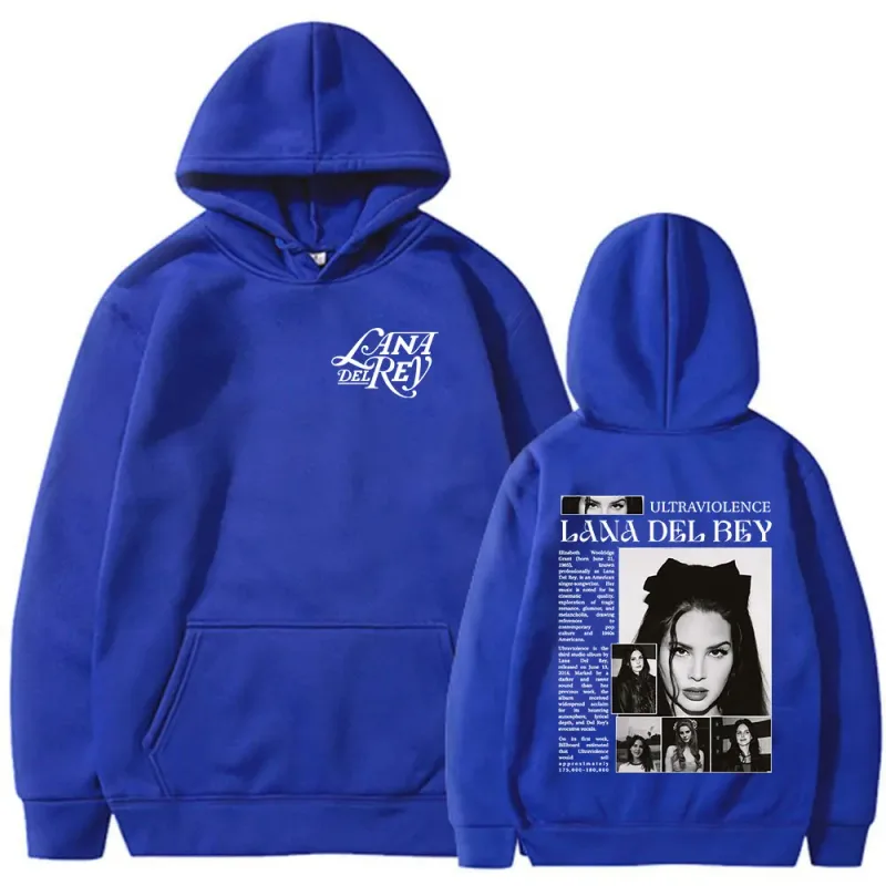 Singer Lana Del Rey Hoodies Men's Women Clothing Hooded Sweatshirts Fashion Hip Hop Long Sleeves Oversized Pullovers Streetwear — image 12