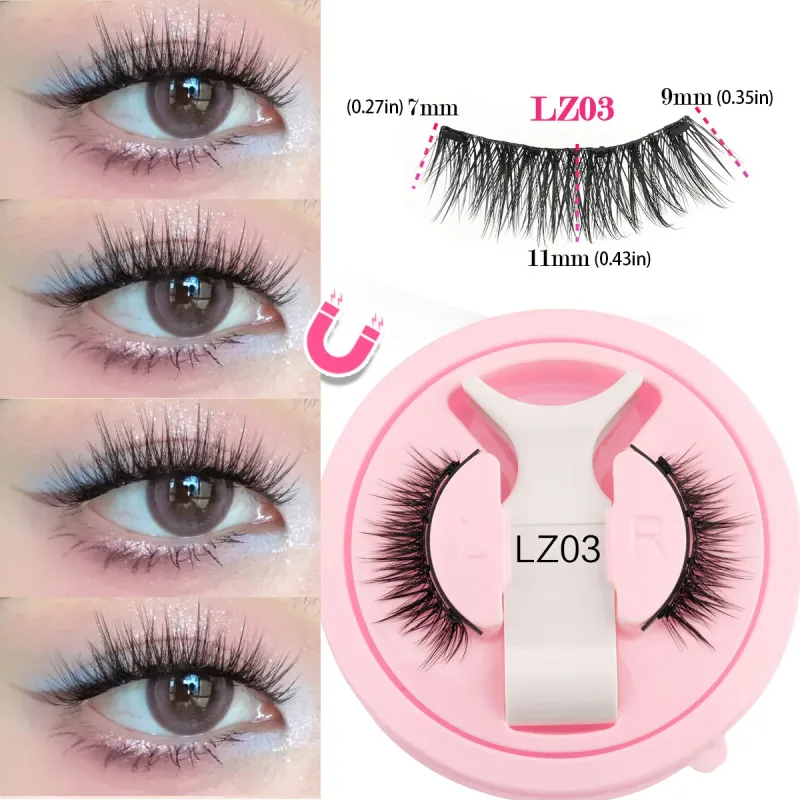 1 Pair New Magnetic Eyelashes Set With Tweezers Makeup Natural Light Eyelash Extension Tools Reusable False Eye Lashes — image 13
