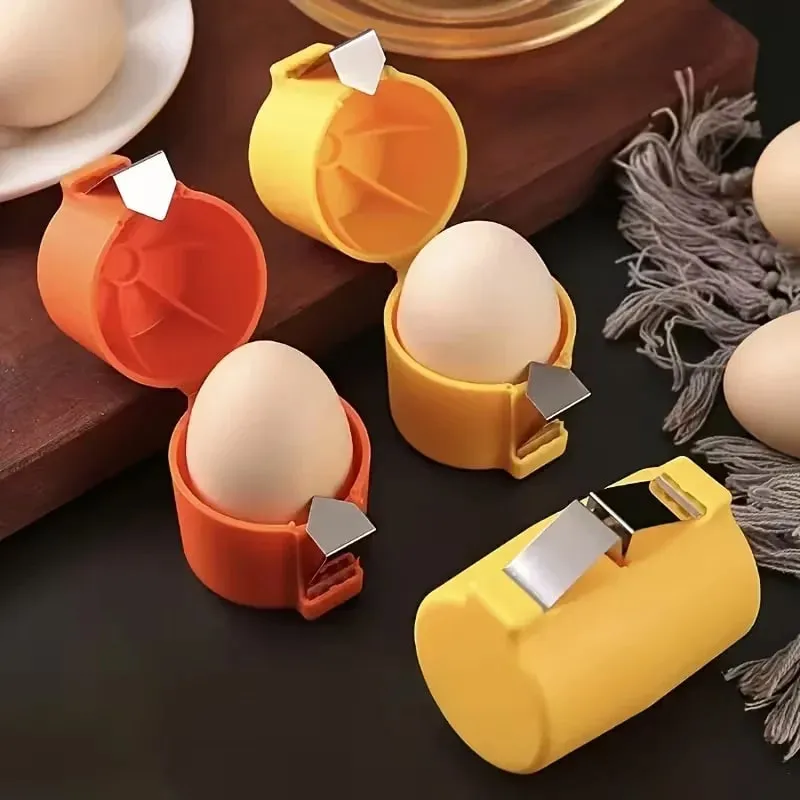 2pcs Egg Separator & Peeler - Quick & Easy Manual Egg Separator with Blades Non-Slip Base Compact Design for Home Cooking Bak