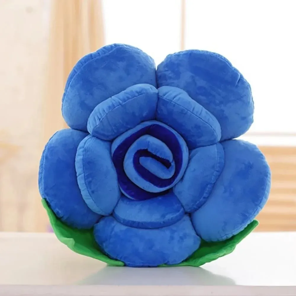 New Large Rose Shaped Pillow Simulated Plush Sofa Flower Cushion Colorful Car Interior Cushion Home Decor