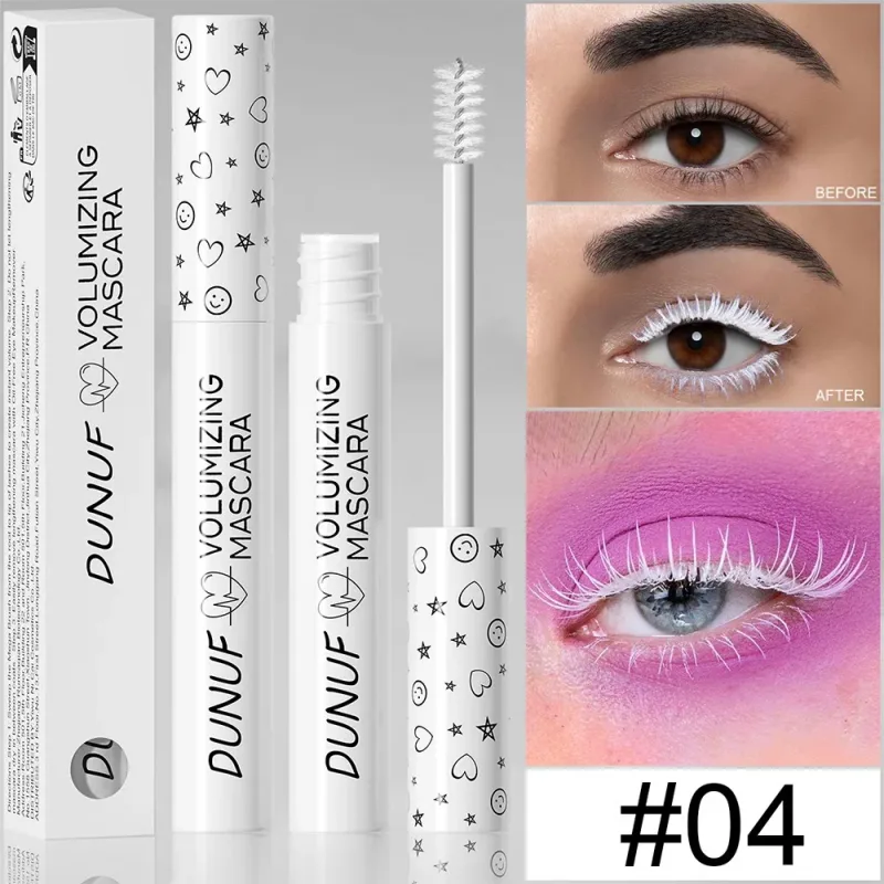 Colorful Eyelash Mascara 5D Silk Fiber Volume Curling Lengthening EyeLashes Extension Purple Blue White Waterproof Eye Makeup