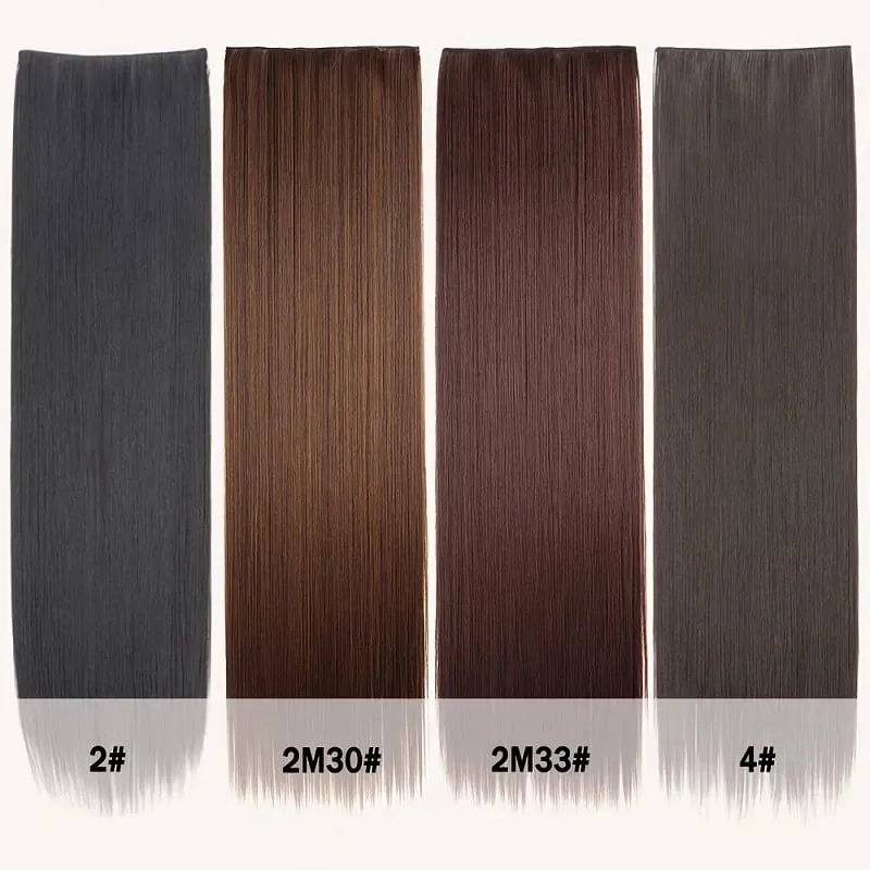 32Inch/40Inch Synthetic Long Straight Hair Extension Clip in Heat Resistant Natural Invisible Hair Accessory for Women