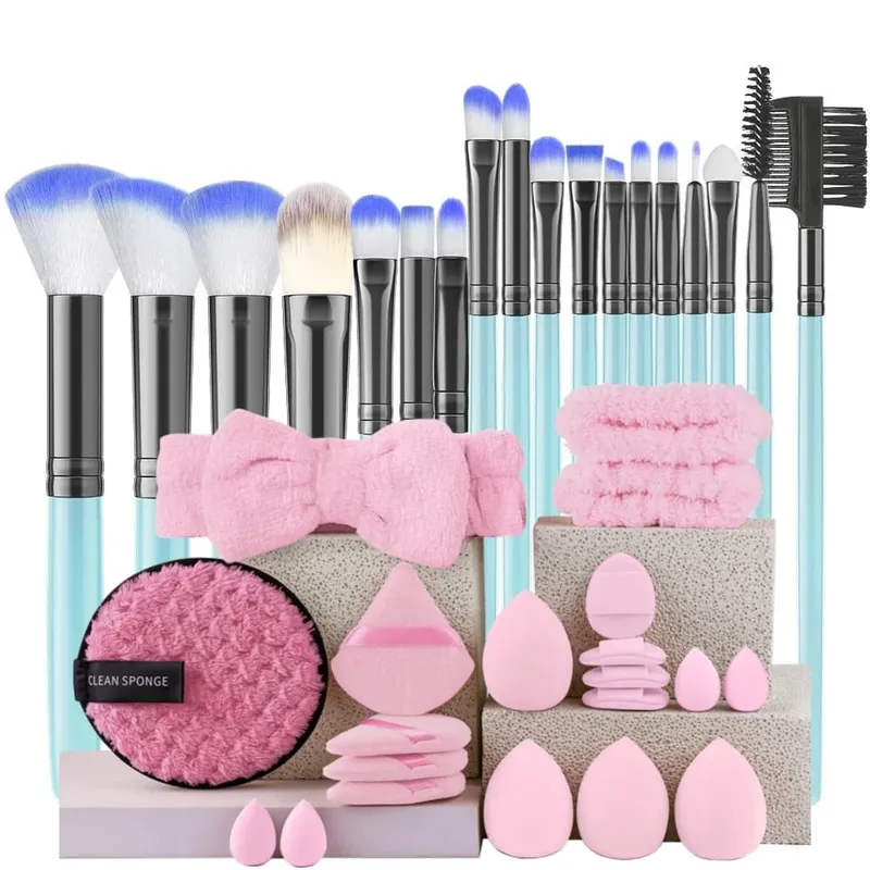 18PCS Women's Makeup Brushes Set - Eye Shadow Foundation Blush Cosmetic Brushes Soft Make up Tools with Storage Bag — image 11