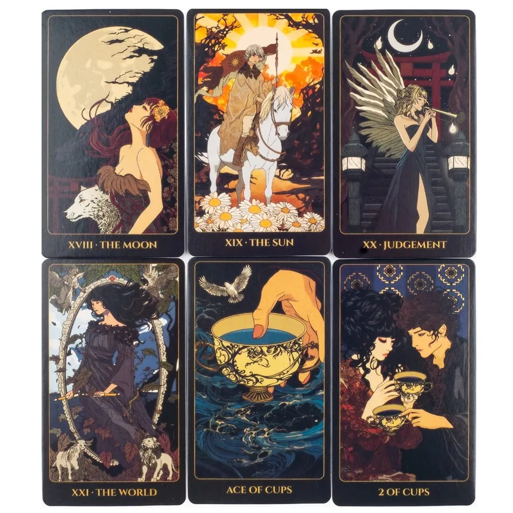 Ukiyo Tarot Cards 78Pcs Leisure Entertainment Divination Deck 10.3*6CM Family Gathering Board Playing Game Cards