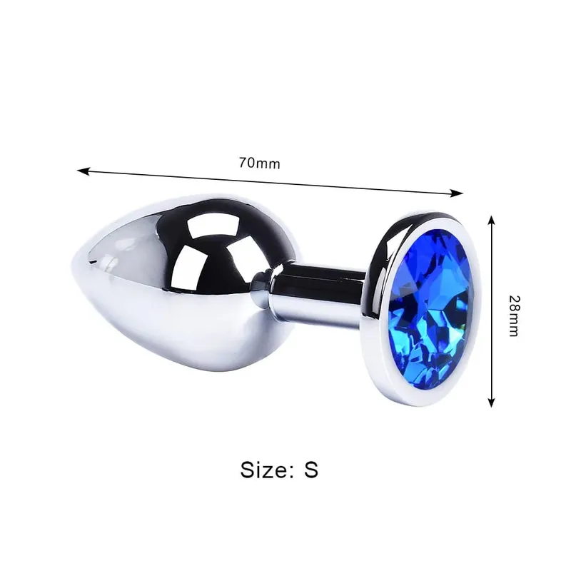 Stainless Steel Anal Plug Butt Plug With Jewelry Colorful Crystal Anus Plug Adults Sex Toys for Men Women Gay Adult Game Sex Toy — image 11