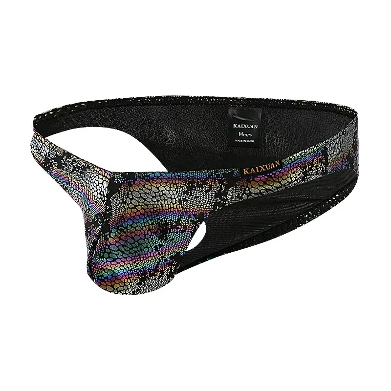Mens Snake Skin Patterned Briefs with Sexy Bulge Pouch Bikini Underwear Comfortable Underpants by WANGJIANG Brand — image 35