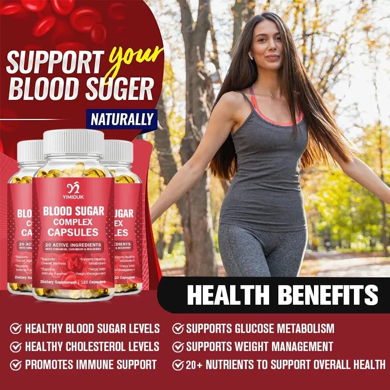 Blood Sugar Complex Supplements with Cinnamon Turmeric Supports Healthy Blood Sugar Healthy Energy Levels Metabolism
