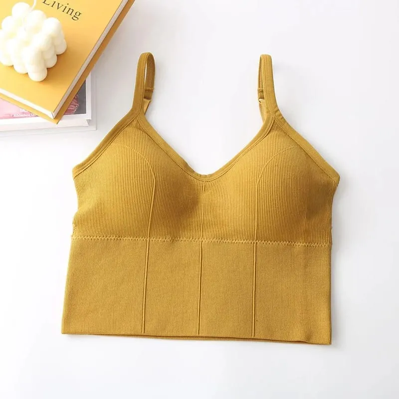 Sexy Backless Bralette Active Bra for Women Seamless Padded Bra Women Lingerie Cotton Wireless Long Tops Brassiere Bra — image 11